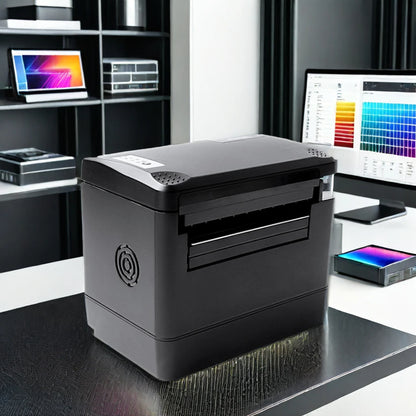 SNBC BTP-K716 Desktop Thermal Label Printer 4x6 USB Express Waybill Shipping Industrial Black White 203 DPI Roll Paper Used