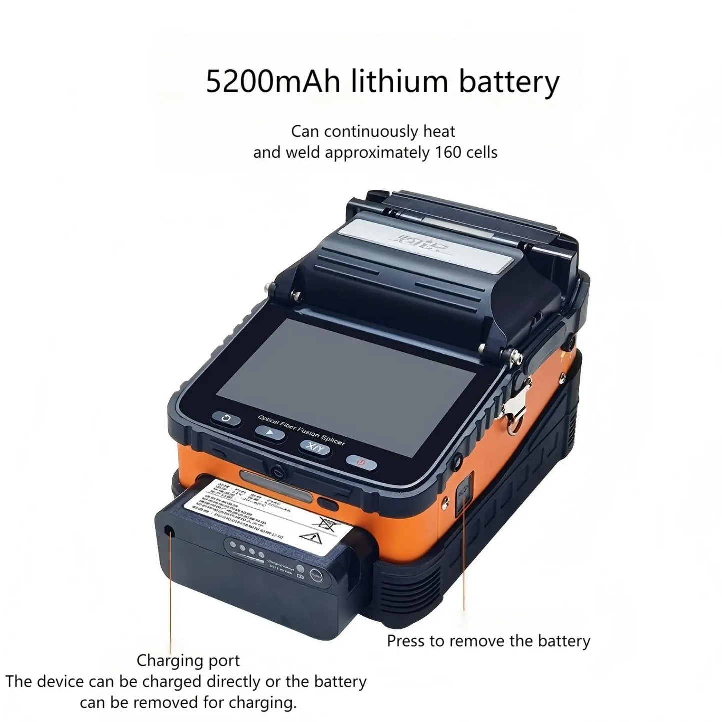 KEXINT AI-5 Optical Fiber Splicer Fusion Optic Splicing Machine with SC Connector GPRS Network AC 100-240V 1-Year Warranty