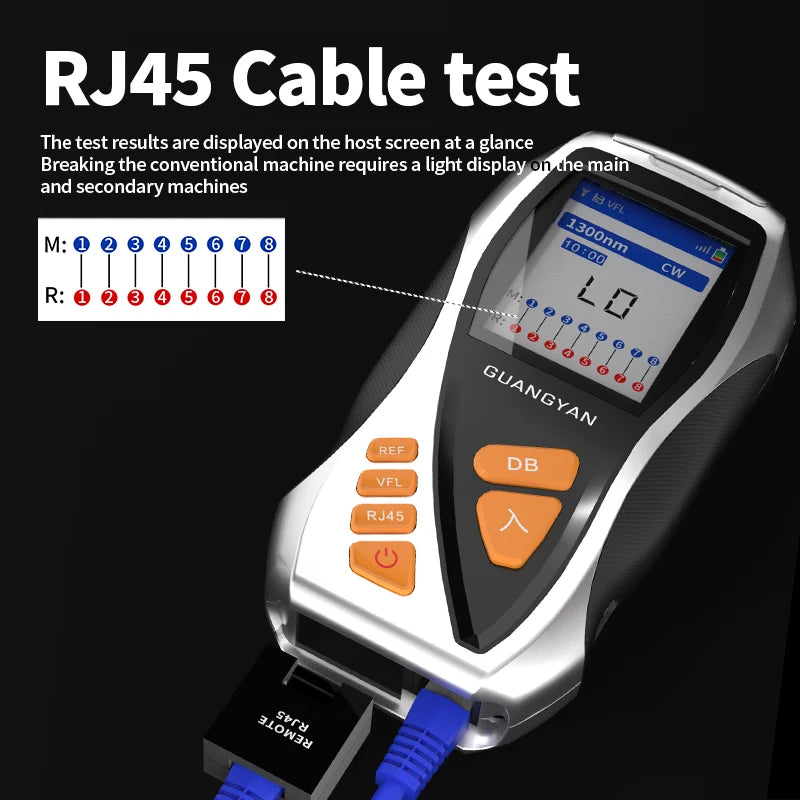 4 in 1 Fiber Optic Equipment VFL 5mW Rj45 Cable Tester All-in-one Mini OPM Ftth Optical Fiber Meter
